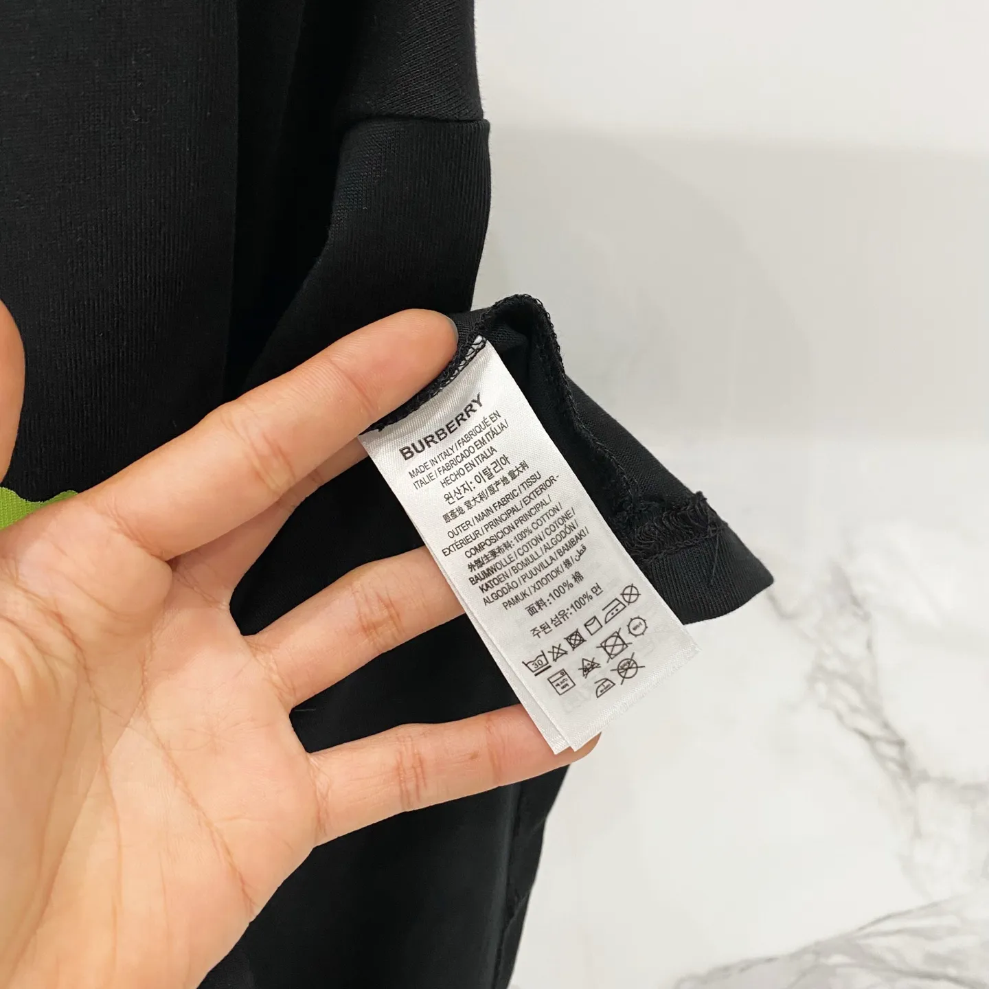 BURBERRY/ - 260 T 🛡️ LOGO Quality 100 ％ Versatile Size:XS-L :Black.White.Blue
